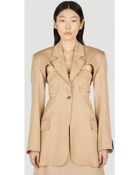 即納・良品 グレー チェック detachable sleeve jacket