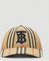 Burberry Leather Tb-logo Cap in Black 