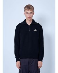 Moncler - Logo Rib Wool Turtleneck - Lyst