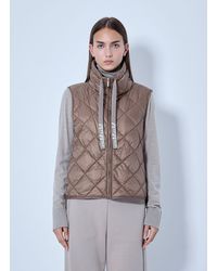 Max Mara - Quilted Gilet With High Neck - Lyst