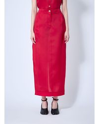 KHAITE - Lucian Silk Organza Maxi Skirt - Lyst