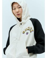 Gucci - Logo Applique Hooded Sweatshirt - Lyst