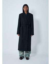 Acne Studios - Belted Pinstripe Coat - Lyst