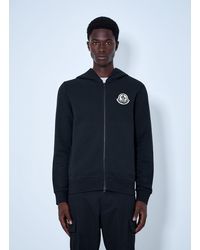 Moncler - Zip Hoodie With Logo Patch - Lyst