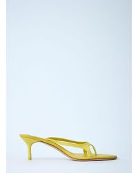 Acne Studios - Leather Heel Sandals - Lyst