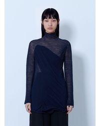 Issey Miyake - Sheer Turtleneck Sweater - Lyst