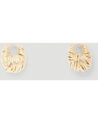 Bottega Veneta - Twisted Hoop Earrings - Lyst