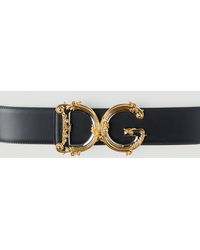Dolce & Gabbana - Logo Leather Belt - Lyst