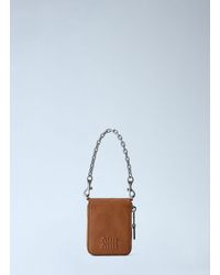 Miu Miu - Logo-embossed Chain-strap Wallet - Lyst