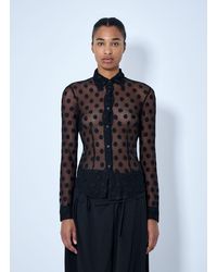 Dries Van Noten - Polka-Dot Cotton-Blend Tulle Shirt - Lyst