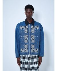 Nomarythm Textile - Bandana Embroidery Denim Jacket - Lyst