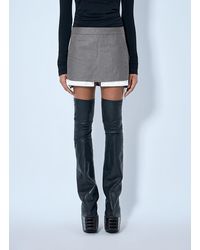 Rick Owens - Fog Cutoff Mini Skirt - Lyst