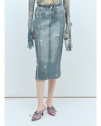 Acne Studios - Printed Knit Midi Skirt - Lyst