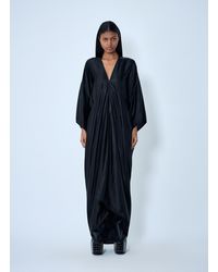 Rick Owens - Silk Draped Maxi Dress - Lyst