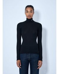 Prada - Ribbed Turtleneck Top - Lyst