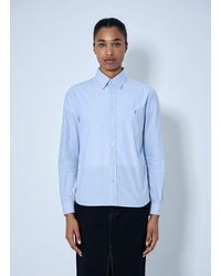 Saint Laurent - Striped Cotton Poplin Shirt - Lyst