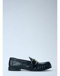 Miu Miu - Leather Loafers With Buckle Detail - Lyst