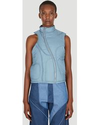 Mainline:RUS/Fr.CA/DE - Exposed Seam Asymmetric Sleeveless Jacket - Lyst