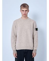 Stone Island - Alpaca And Wool Crewneck Sweater - Lyst