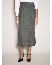 Prada - Wool Maxi Skirt - Lyst