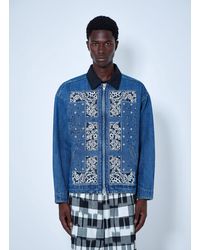 Nomarythm Textile - Bandana Embroidery Denim Jacket - Lyst