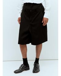 Comme des Garçons - Draped Front Bermuda Shorts - Lyst