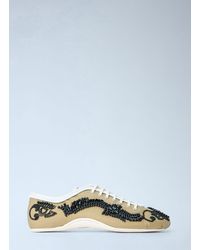 Dries Van Noten - Embroidered Lace-Up Sneakers - Lyst