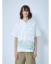 Prada - Wave-Print Oversized Shirt - Lyst