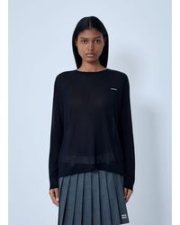 Miu Miu - Logo Motif Sweater - Lyst