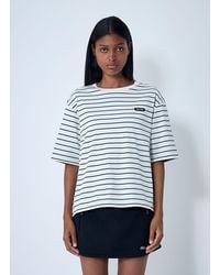 Miu Miu - Logo Motif T-Shirt - Lyst