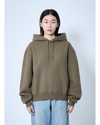 Saint Laurent - Hooded Logo Motif Sweatshirt - Lyst