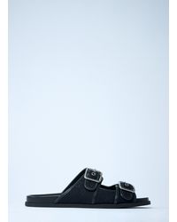 Gucci - Gg Slide Sandals With Buckles - Lyst