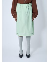 Prada - Cotton Midi Skirt - Lyst