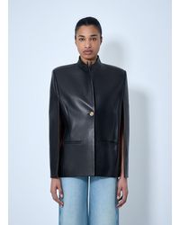 KHAITE - Single-Breasted Leather Jacket - Lyst