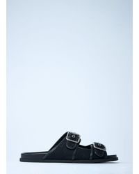 Gucci - Gg Slide Sandals With Buckles - Lyst