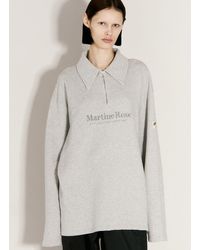 Martine Rose - Logo Embroidery Zip-up Polo Sweatshirt - Lyst