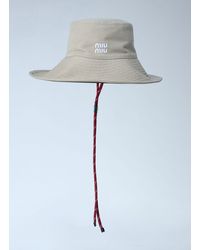 Miu Miu - Denim Bucket Hat - Lyst