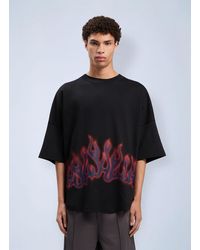 Palm Angels - Flames Over T-Shirt - Lyst
