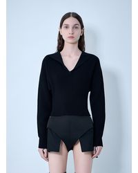 Rick Owens - Dracu Cropped V Knit - Lyst