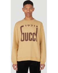 Gucci Cotton ' Firenze 1921' Hooded Sweatshirt in Red for Men | Lyst