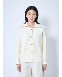 Bottega Veneta - Cotton Ribbed Cardigan - Lyst