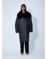 TOTEME - Shearling Wrap Coat - Lyst