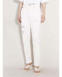 Dolce & Gabbana - Distressed Five-pocket Jeans - Lyst