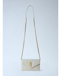 Saint Laurent - Cassandre Envelope Chain Wallet - Lyst