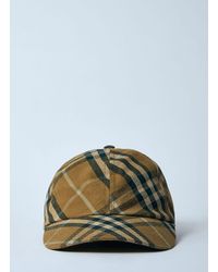 Burberry - Check Cotton Baseball Cap - Lyst