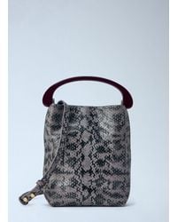 Dries Van Noten - Snake-embossed Leather Top Handle Bag - Lyst