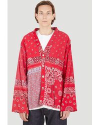 Children of the discordance Patchwork Bandana Concho Jacket - Red