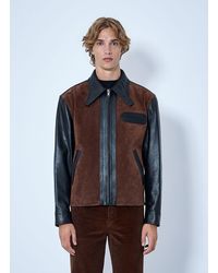 Marni - Leather And Suede Panel Jacket - Lyst