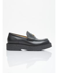 Gucci - Logo Plaque Leather Loafers - Lyst