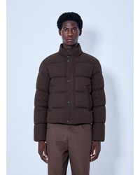 Moncler - Oronte Cotton Flannel Short Down Jacket - Lyst